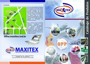 Catálogo de Produtos Maxitex- Capa